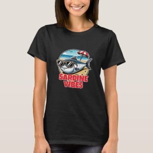 Camiseta Frutos do Mar de Kawaii: Sardos Cutos