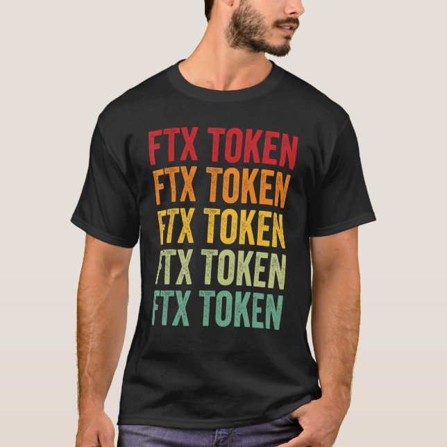 Camiseta Ftx Token Crypto Rainbow Text Design (Frente)