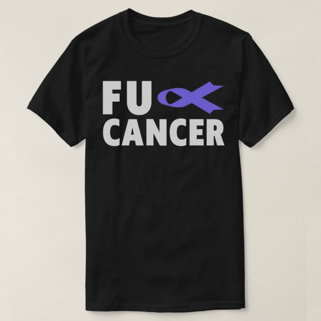 Camiseta Fu Cancer T Fu Conhecimento do Cancer Esofágico Pu (Frente do Design)