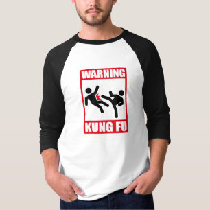 Camiseta fu de advertência do kung