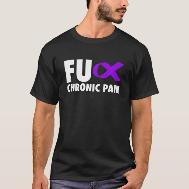 Camiseta FU Dor Crônica Fita Roxa (Frente)