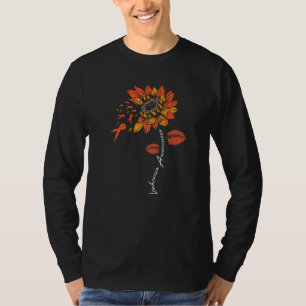 Camiseta Fu Leucemia Consciência Girassol Faixa de Gaza Sar