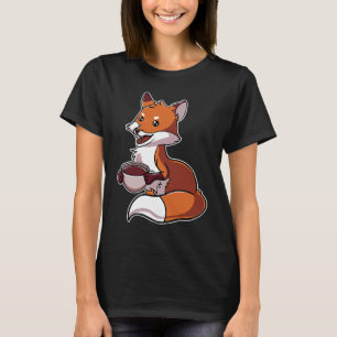 Camiseta Fuchs Rotfuchs Bebendo Café Feijão