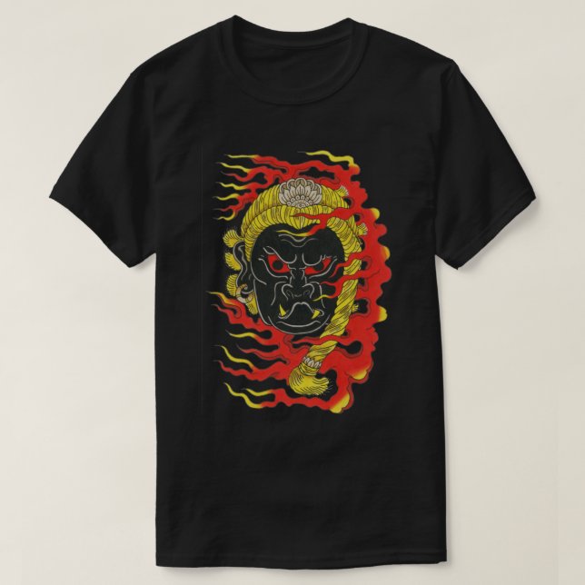 Camiseta Fudo Myoo tatuagem design (Frente do Design)