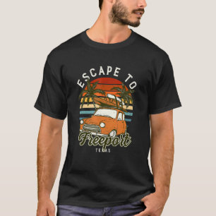 Camiseta Fuga A Freeport Beach Texas Ocean Tx Summer Vac