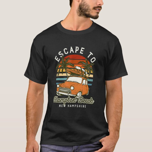 Camiseta Fuga A Hampton Beach Ocean New Hampshire Beach (Frente)
