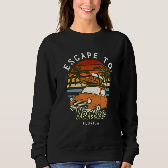 Camiseta Fuga A Venice Beach Ocean Flórida Fl Summer Vac (Frente)