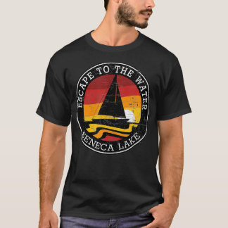 Camiseta Fuga Ao Lago Água Seneca, Nova Iorque, Navegando E
