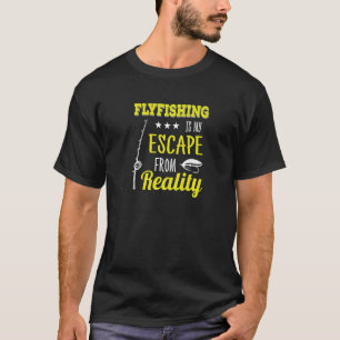 Camiseta Fuga da Realidade com Fly Fishing Truta Peixe Natu