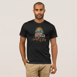 Camiseta Fuga de Aventura 4x4 Overland Vintage da Cidade