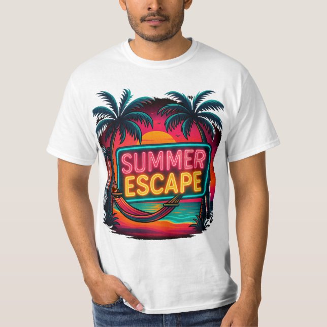 Camiseta Fuga de Verão sem fim - Aventura Ultrassada (Frente)