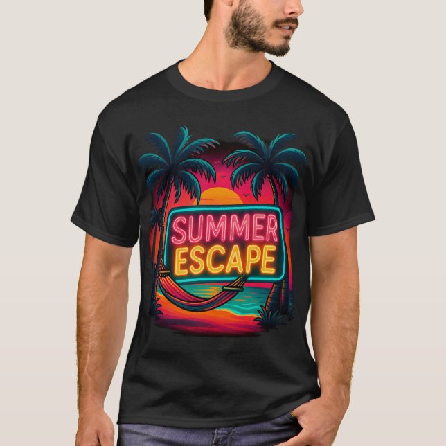 Camiseta Fuga de Verão sem fim - Aventura Ultrassada (Frente)