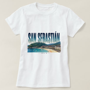 Camiseta Fuga para a Costa Basca em San Sebastian, Espanha