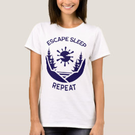 Camiseta Fuga Sono Repetição Retiro de Camping