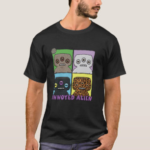 Camiseta Fuggler Alienigena Irritado Marrom Creme Preto & L