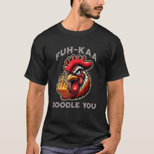 Camiseta Fuh-Kaa Doodle You Fazenda de Galo Engraçado Frang