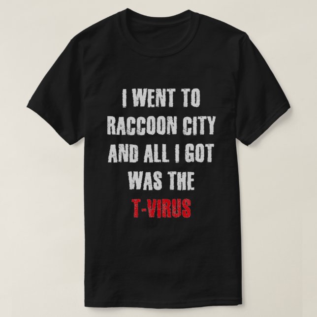 Camiseta Fui a Raccoon City. (Frente do Design)