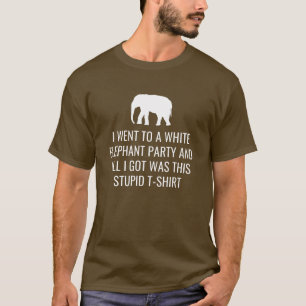 Camiseta Fui a uma festa de elefante branco.