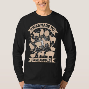Camiseta Fui Feito Para Salvar Animais Adoção De Animais Ad