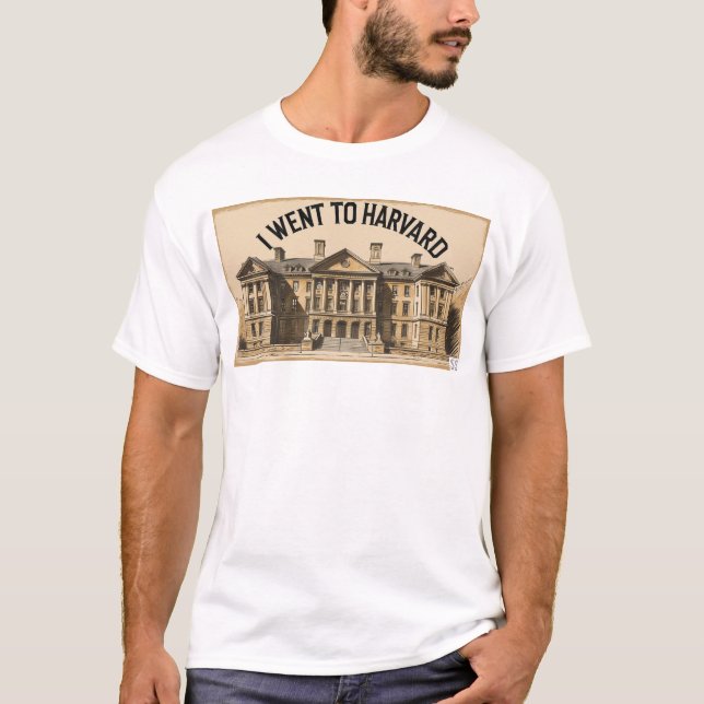 Camiseta Fui para Harvard Sepia (Frente)