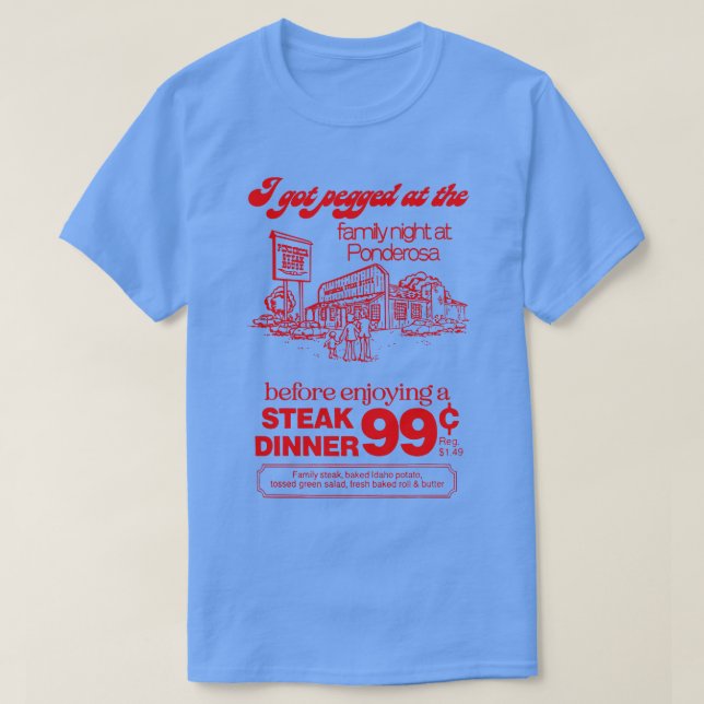 Camiseta Fui Pegada Na Noite Da Família Em Ponderosa (Frente do Design)