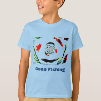 Camiseta "Fui Pescar" Peixe Engraçado
