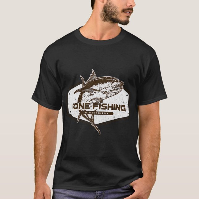 Camiseta Fui Pescar – Volto para a Cerveja  (Frente)