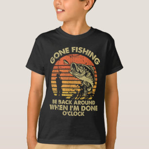 Camiseta Fui Pescar Volto Por Aqui Quando Eu Terminar O'clo
