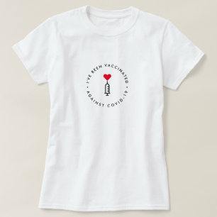 Camiseta Fui vacinado   Covid-19 Agulhas cardíacas