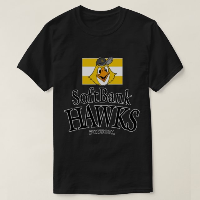 Camiseta Fukuoka SoftBank Hawks Sticker (Frente do Design)
