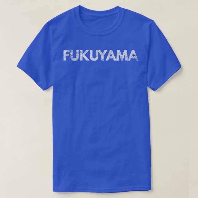 Camiseta Fukuyama Japão Afetou Gráfico (Frente do Design)