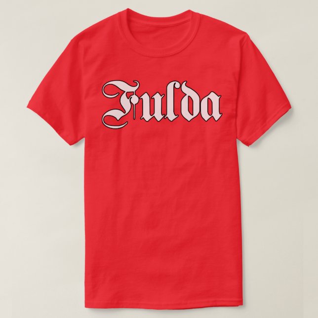 Camiseta Fulda escrito com fonte gótica (Frente do Design)