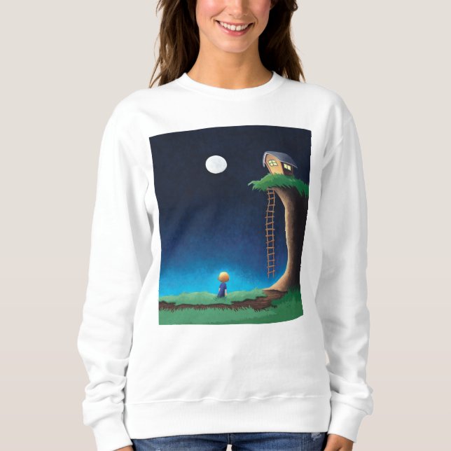 Camiseta Full Moon Night Sky (Frente)