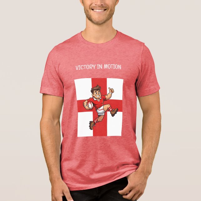 Camiseta Full Sprint Victory Cheerful Rugby Hero (Frente)