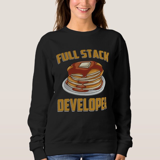 Camiseta Full Stack Developer  Computer Programmer Pancake  (Frente)