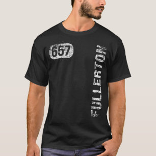 Camiseta Fullerton California 657 Area Code Vintage Retro