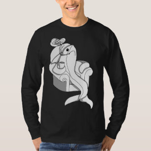 Camiseta Fumaça Como Um Peixe Bebendo Como Uma Chaminé