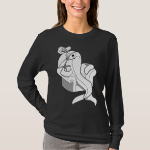 Camiseta Fumaça Como Um Peixe Bebendo Como Uma Chaminé