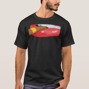 Camiseta Fumaça Cubana Lábios De Idiotas Fumantes De Gráfic