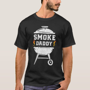 Camiseta Fumaça Engraçada Pai Carne Fumante CHURRASCO Fumar