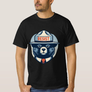 Camiseta Fumaça O Urso Resistente - Trabalho de arte De Ati