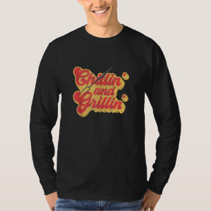 Camiseta Fumadores Engraçados De Chilin E Grillin