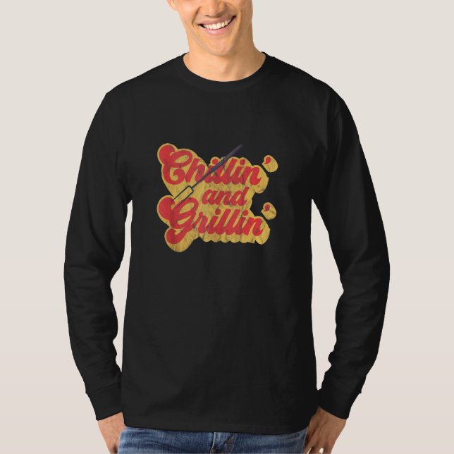 Camiseta Fumadores Engraçados De Chilin E Grillin (Frente)