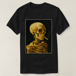 Camiseta Fumagem do crânio do ouro - Inspirou Van Gogh excl