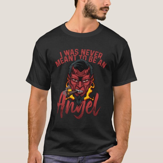 Camiseta Fumando Chamas do Mau Diabo Eu Nunca Queria Ser (Frente)