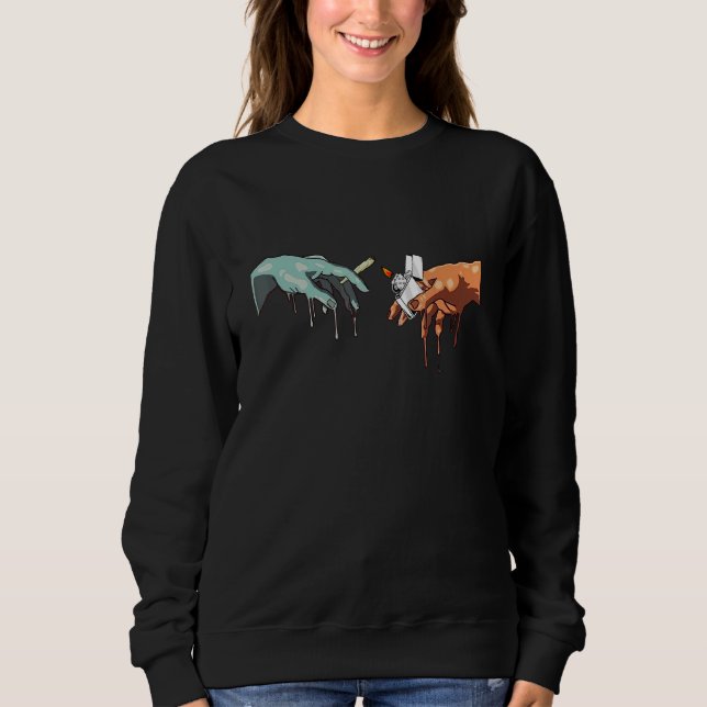 Camiseta Fumando Ervilhas Mais Leves Derramamento Psicodéli (Frente)