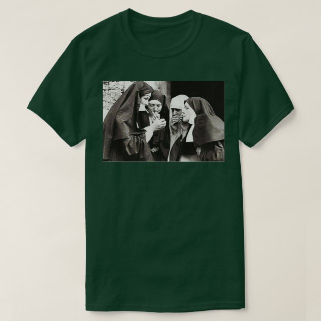 Camiseta Fumando freiras Vintage (Frente do Design)
