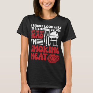 Camiseta Fumante De Carne Churrasco Fumante Fumando Frangos