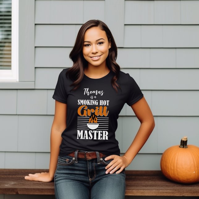 Camiseta Fumante de Hot Grill Master Personalizado (Criador carregado)