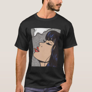 Camiseta Fumante de Pop de arte em quadrinhos